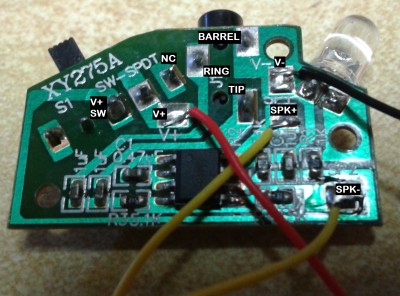 Lm1478 amplifier board with annotations