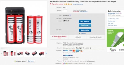 Ultrafire 3000mAh 18650 Batteries-4 & Charger.jpg
